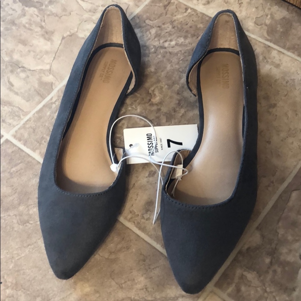 NWT grey work flats